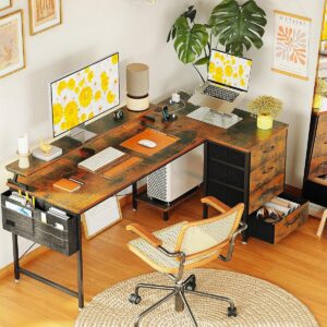 Lorentz L-Shaped Corner Desk - Vintage